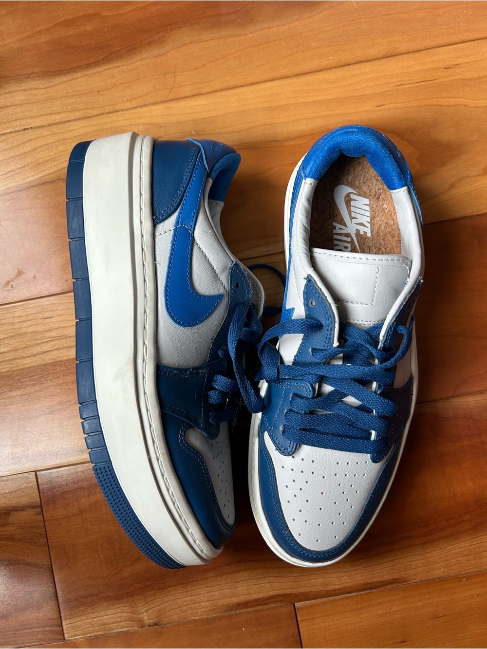 Nike Air Jordan 1 Elevate Low French Blue Platform Sneakers